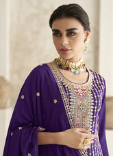 Terrific Looking Salwar Suit in Purple